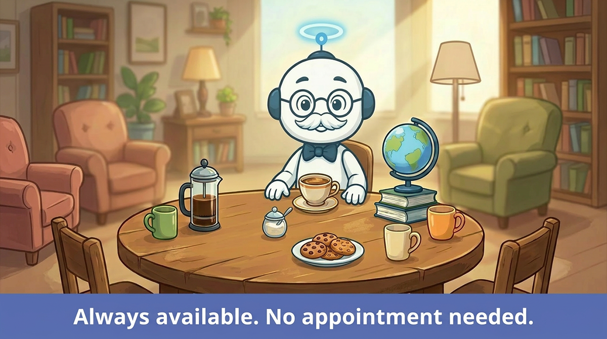 Beacon in his office